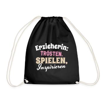 Erzieherin Abschied Trost Spiel Inspiration - Turnbeutel - Schwarz - Vorne