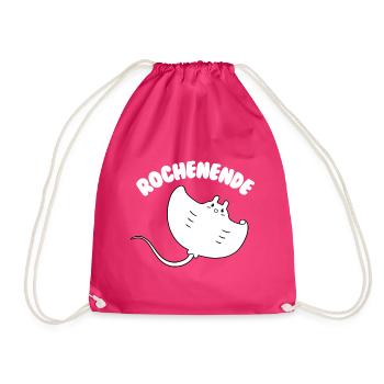 Funny Ray End Gift for Manta Ray Fans - Drawstring Bag - fuchsia - Front
