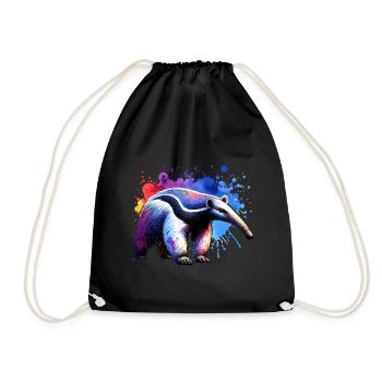 Anteater - Drawstring Bag - black - Front