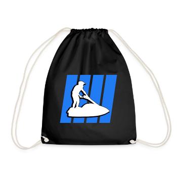 jet ski - Sac de sport léger - noir - Devant