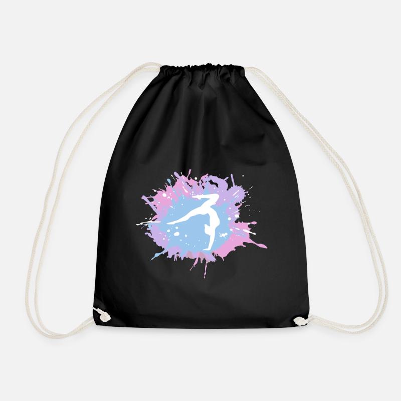 Gymnastics, Gymnast - Gymnastics - Drawstring Bag - black