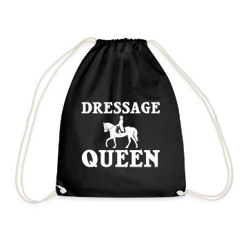 Dressur Reiten Pferd Training Dressurreiten - Turnbeutel - Schwarz - Vorne