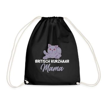 Britisch Kurzhaar Katze - Turnbeutel - Schwarz - Vorne