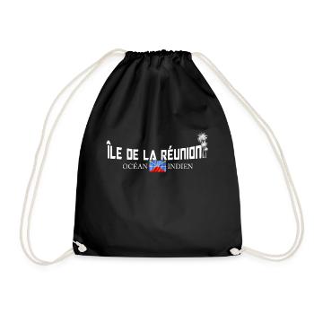 Drapeau île de la Réunion océan Indien Cadeau - Sac de sport léger - noir - Devant