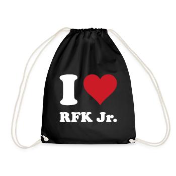 I Heart RFK JR - Drawstring Bag - black - Front