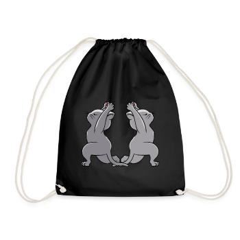 Yoga Chats Yogi Cat - Sac de sport léger - noir - Devant