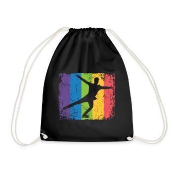 Patinage artistique Patinage artistique Patinage sur glace - Sac de sport léger - noir - Devant