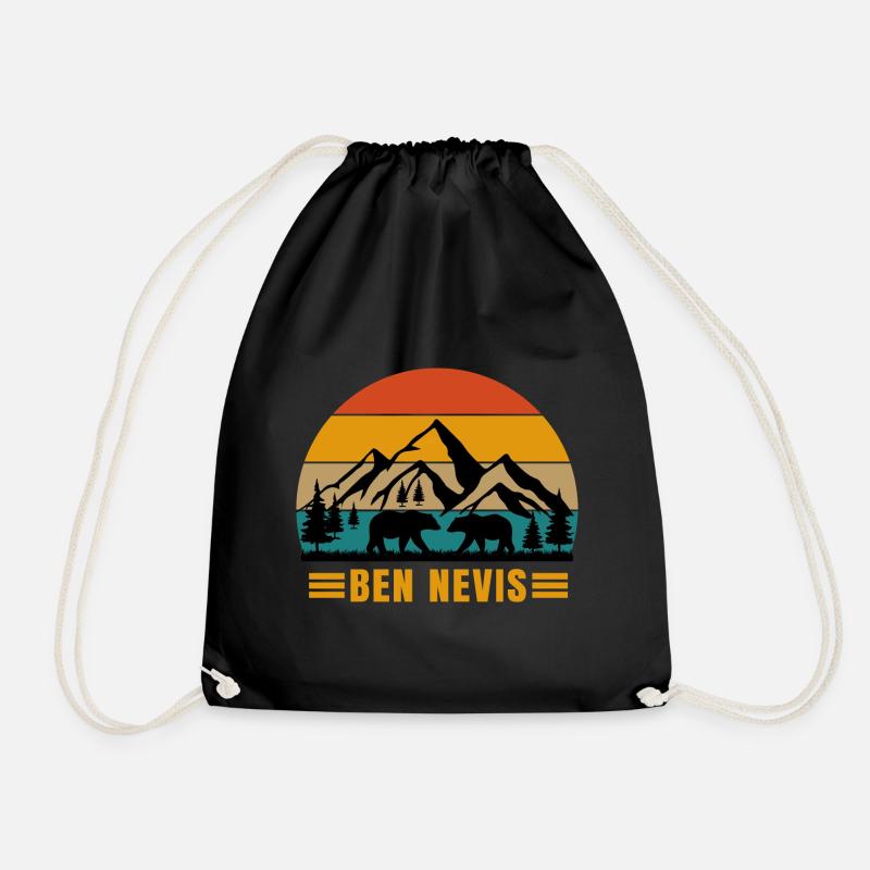 ben nevis - Drawstring Bag - black
