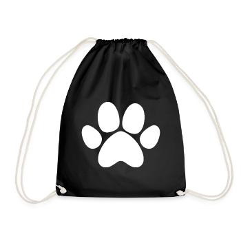 Dog Paw Dog Symbol - Drawstring Bag - black - Front