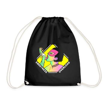 EROTIC SEXY GIRL SWEETNESS OVERLOAD - Drawstring Bag - black - Front