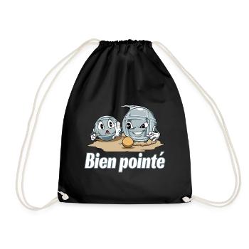 Petanque Petanque Geschenke für einen Petanque - Turnbeutel - Schwarz - Vorne