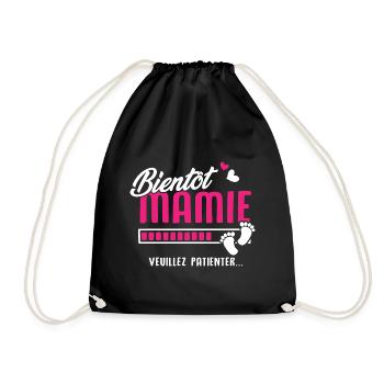 bientôt Mamie veuillez patienter - Sac de sport léger - noir - Devant
