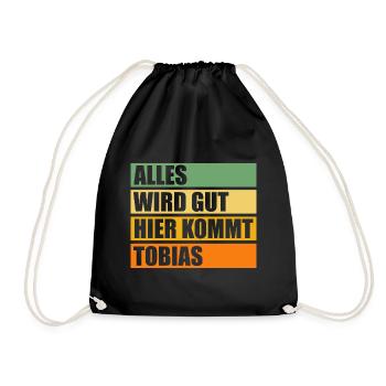 Tobias - Turnbeutel - Schwarz - Vorne