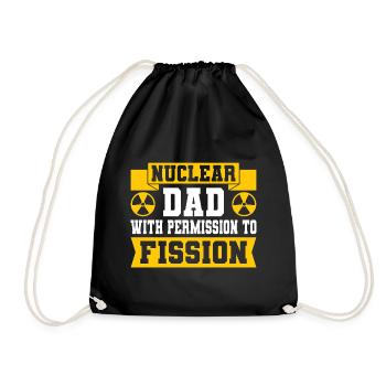 Nuclear Engineer Nuclear Technology Nuclear Energy Dad - Drawstring Bag - black - Front