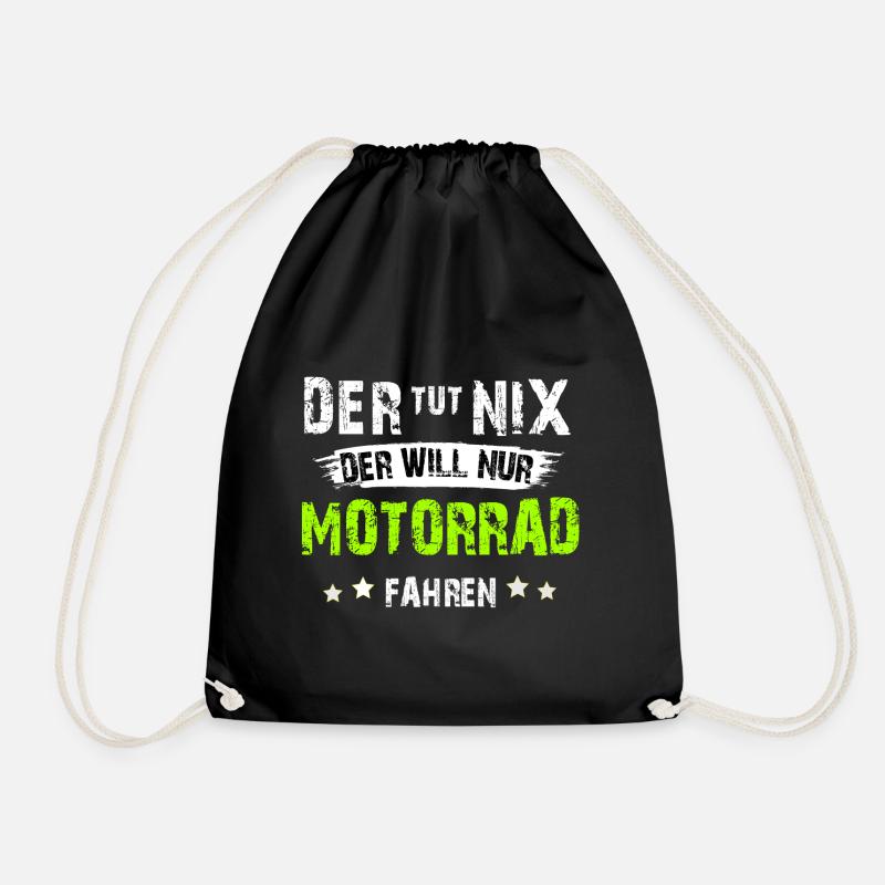 Biker der tut nix der will nur Motorrad fahren - Turnbeutel - Schwarz