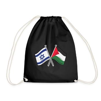 Hope - Flags of Israel and Palestine - Drawstring Bag - black - Front