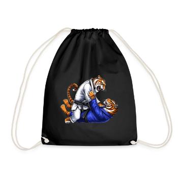 Tigers Jiu Jitsu Wrestling - Drawstring Bag - black - Front
