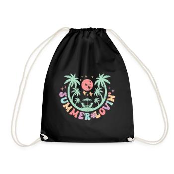Summer Lovin' - Retro Design - Drawstring Bag - black - Front