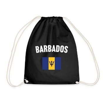 Barbados Flagge - Turnbeutel - Schwarz - Vorne