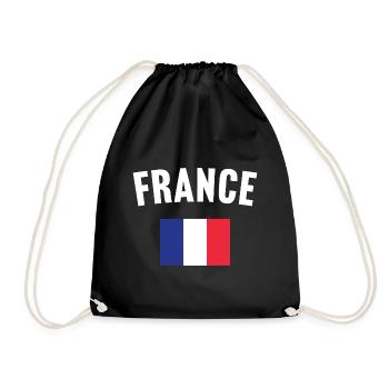 France Flag - Drawstring Bag - black - Front