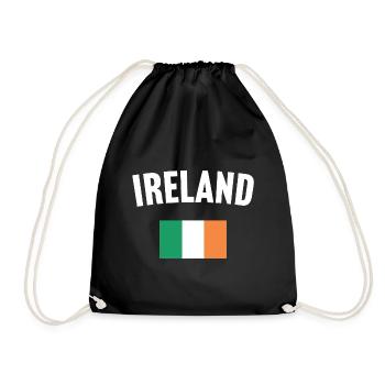 Ireland Flag - Drawstring Bag - black - Front