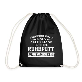 Ruhrpott Männertag Vatertag Mann Geburtstag Idee - Turnbeutel - Schwarz - Vorne