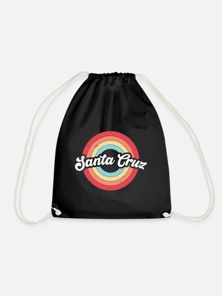 Santa Cruz Vintage Rainbow - Drawstring Bag - black