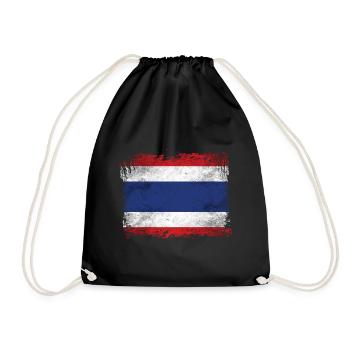 Thailand Flagge - Turnbeutel - Schwarz - Vorne