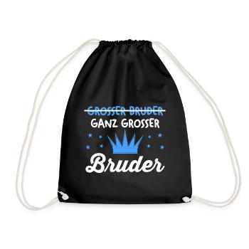 Geschwister Familie Brüder Bruder - Turnbeutel - Schwarz - Vorne