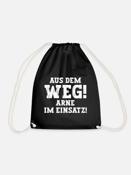 Arne Lustiger Spruch Vorname Name Arne - Turnbeutel - Schwarz