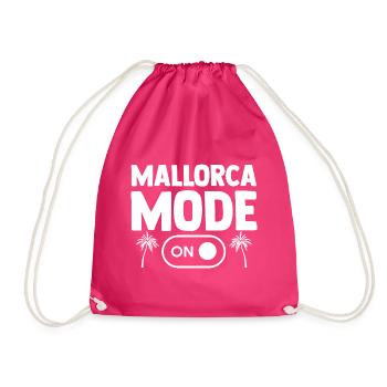 Party Urlaub Mallorca - Turnbeutel - Fuchsia - Vorne