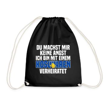 Du machst mir Keine Angst ich bin mit einem Kosova - Turnbeutel - Schwarz - Vorne