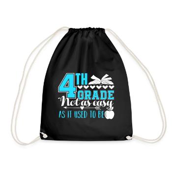 4th Grade Teacher Not As Easy As It Used To Be - Drawstring Bag - black - Front