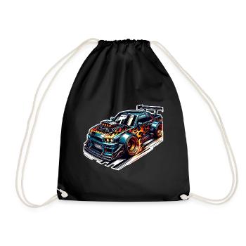 Voiture de sport tuning voiture - Sac de sport léger - noir - Devant