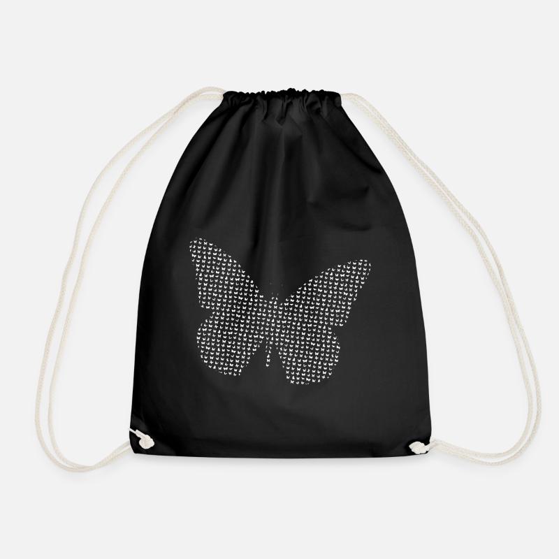 Schmetterling Butterfly - Turnbeutel - Schwarz