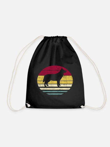 Harzer Fuchs Retro Vintage Silhouette - Turnbeutel - Schwarz