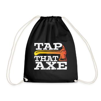 Axe Throw Axe Thrower Axe Axe Gift - Drawstring Bag - black - Front