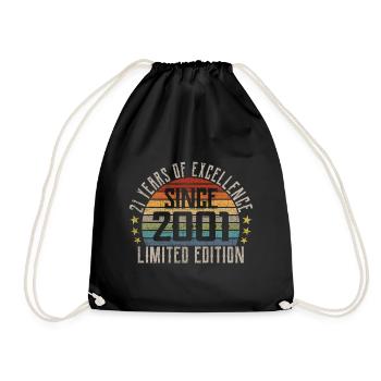 Édition Limitée 2001 Cadeau pour le 21ème anniversaire - Sac de sport léger - noir - Devant
