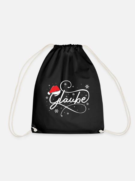 Weihnachten Glaube Jesus Weihnachtszeit - Turnbeutel - Schwarz