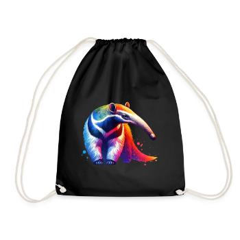 Anteater - Drawstring Bag - black - Front