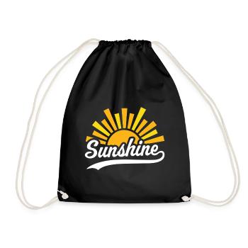 Sunshine - Drawstring Bag - black - Front