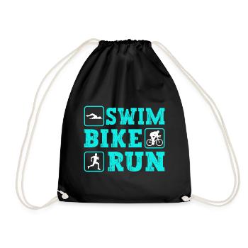 Triathlètes de triathlon Swim Bike Run - Sac de sport léger - noir - Devant
