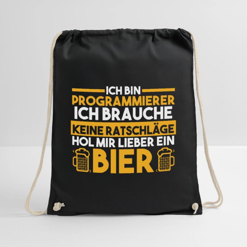 Programmieren Entwickler Coder Bier Programmierer Turnbeutel