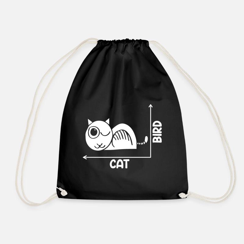 Funny Cat Or Bird Optical Illusion A Philosophy - Turnbeutel - Schwarz