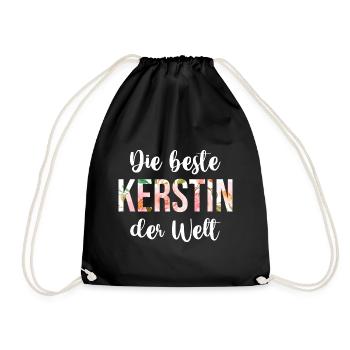 Kerstin - Turnbeutel - Schwarz - Vorne
