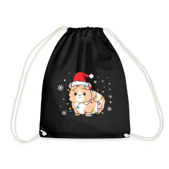 Hamster Christmas - Drawstring Bag - black - Front