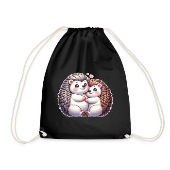 Maman hérisson - Sac de sport léger - noir - Devant