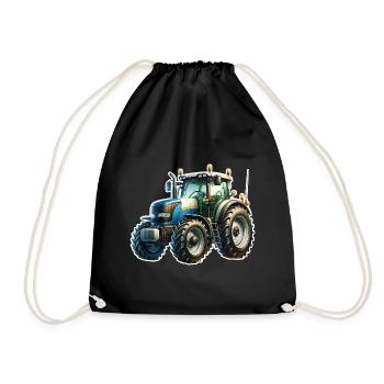 Traktor - Turnbeutel - Schwarz - Vorne