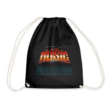 Music Nerd Dj - Drawstring Bag - black - Front