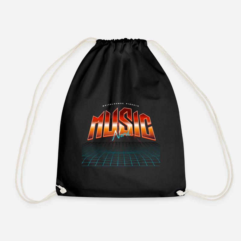 Music Nerd Dj - Drawstring Bag - black